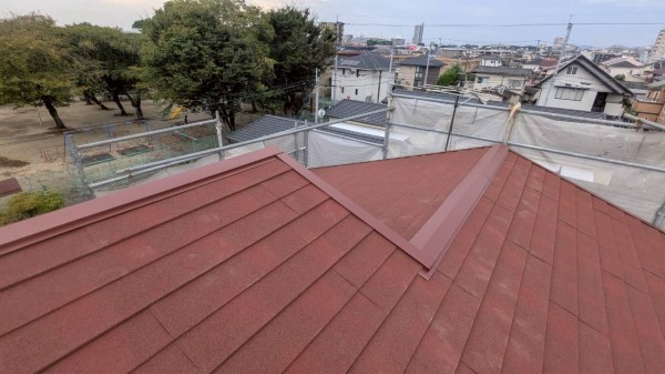 横葺き板金葺き替え